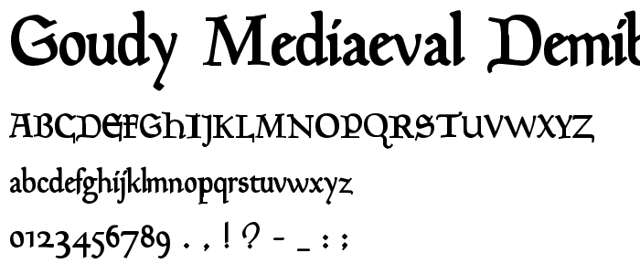 Goudy Mediaeval DemiBold font